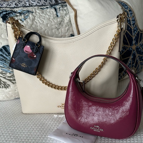 NWT | COACH North/South Mini Tote Bag Charm | Cherry Print - Picture 11 of 14